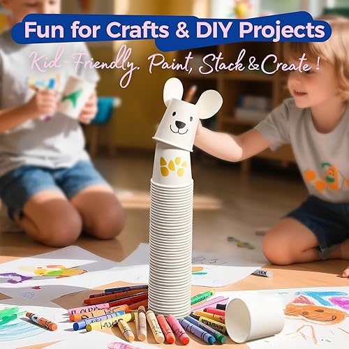 Miniatura 21 de Fit Meal Prep Paquete de 100 tazas de café de papel desechables de 16 onzas, tazas calientes de primera calidad para bebidas calientes/frías, vasos