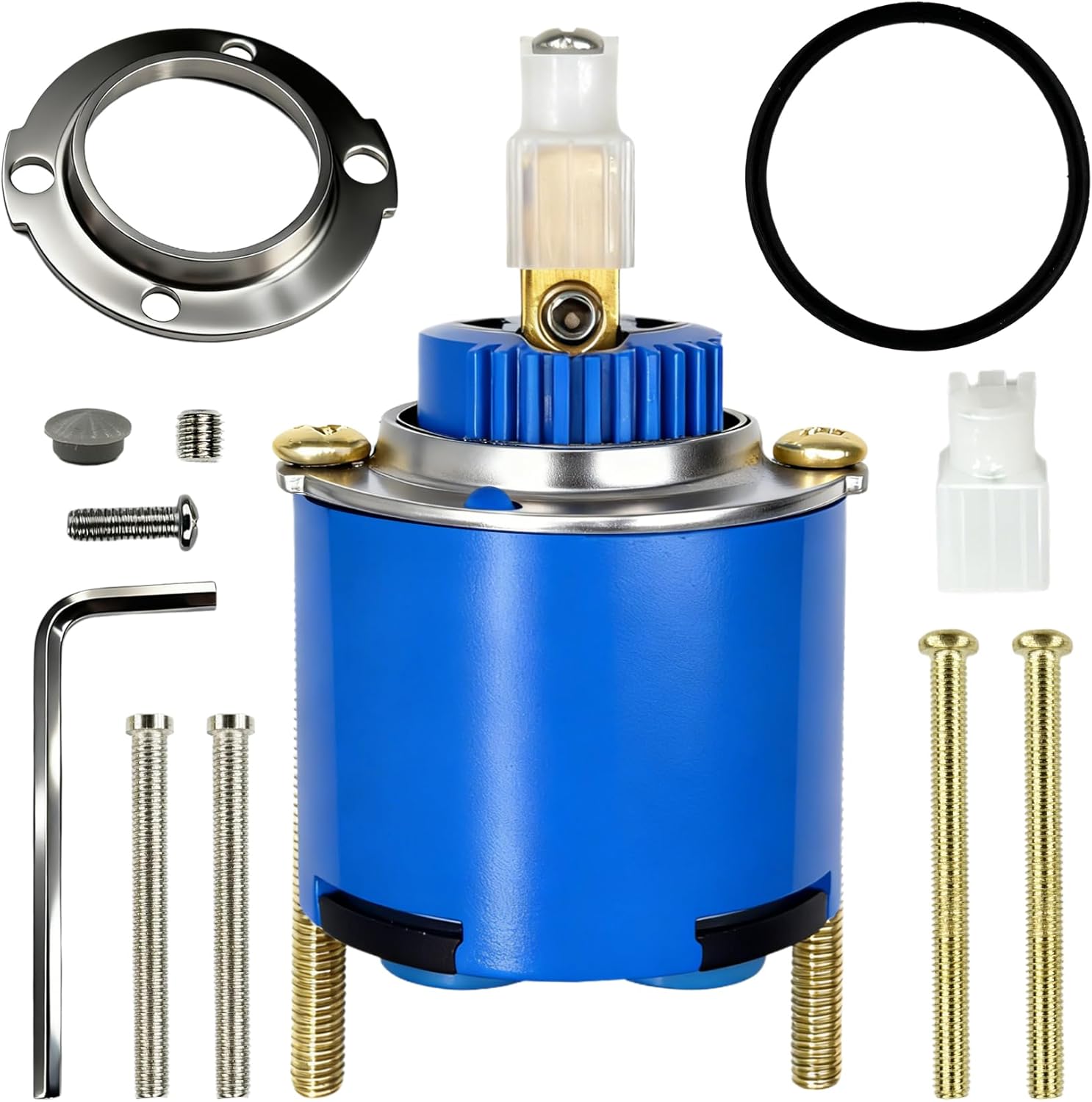 Upgraded for Grohe 46048000 Single-Hand Mixing Valve Ceramic Cartridge, 46mm Faucet Cartridge, Fits for Single Lever Faucets, Wide Applicability, More Sealed and Durable