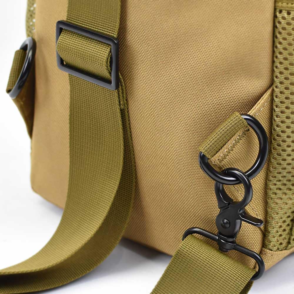 TORCH Sling Bag Single Shoulder Crossbody Backpack Urban Outdoor Sports Military Style MOLLE Travel Pack for EDC Gear V2 Desert