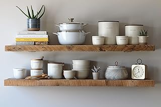 Urban Legacy Deep Floating Shelves | Reclaimed Barn Plank Deep Floating ...