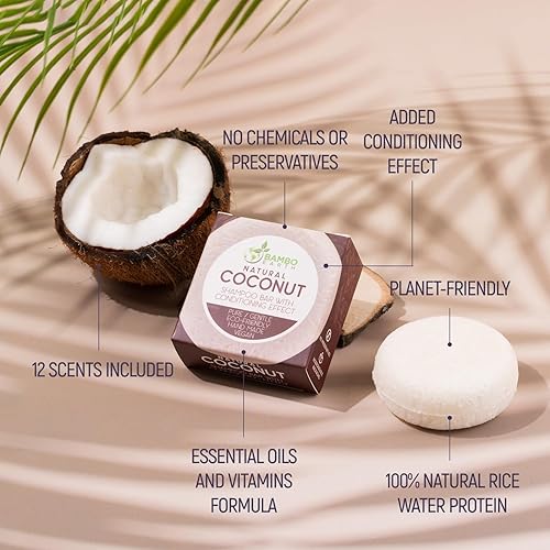 Miniatura 2 de Jabón para el cabello con efecto barra de champú sólido y acondicionador, paquete de 12 barras de champú naturales para cabello con aceites