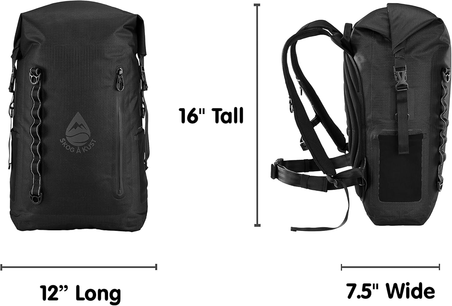 Skog Å Kust BackSåk Pro Waterproof Floating Backpacks with Exterior Airtight Zippered Pocket - Image 9