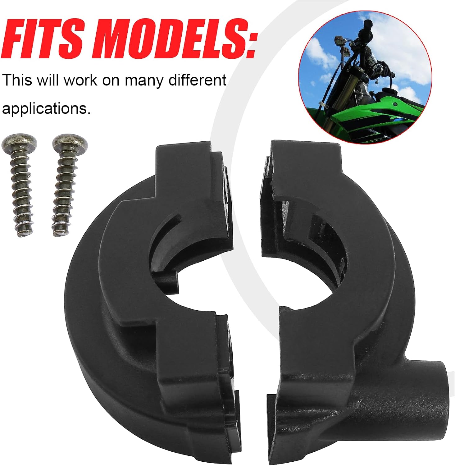 Throttle Cable Housing Twist Grip Casing for 7/8inch 22mm Handlebar 49cc 50cc 70cc 90cc 110cc 125cc 150cc 200cc 250cc Dirt Pit Pocket Bike ATV Go Kart Mini Chopper Quad Pack of 2