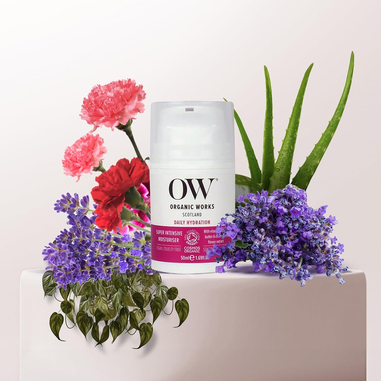 Organic Works Daily Hydration Super Intensive Moisturizer - Hydrating Face Moisturizer with Lavender Aloe Vera - Cruelty Free Face Cream - 1.69 oz - Image 7