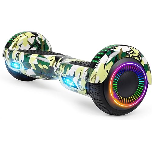 Felimoda Hoverboard with Bluetooth Speaker and LED Lights, 6.5" Self-Balancing Scooters Hoverboard for Kids