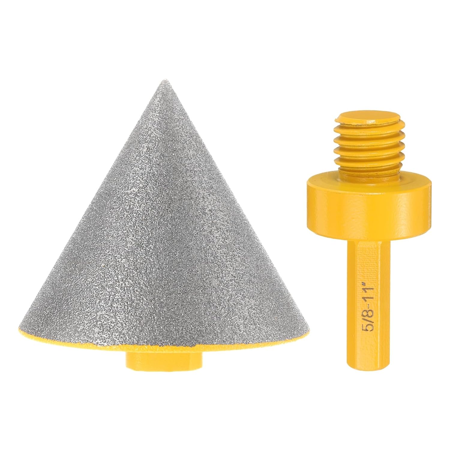HARFINGTON Diamond Beveling Chamfer Bits 83mm Dia 5/8-11 Thread Cone Grinder Bit with Adapter, Countersink Drill Bit to Enlarge Holes for Porcelain Tile, Marble, Ceramic, Glass, Stones