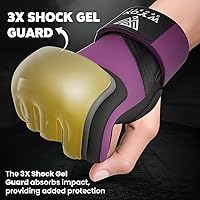 Vista 3 de WYOX Guantes interiores de boxeo de gel para hombres y mujeres, correas de muñeca rápidas de 31.5 in, protección acolchada para nudillos para Muay