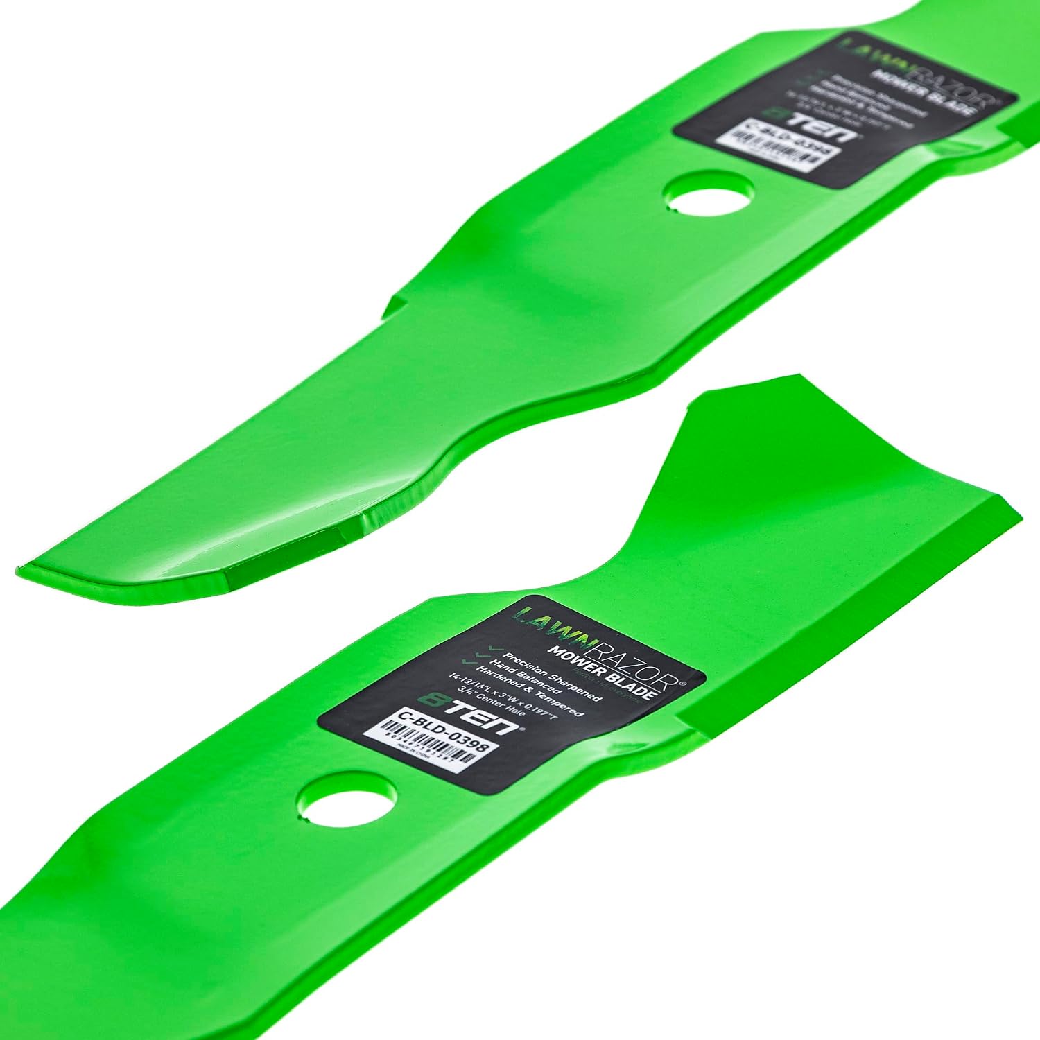8TEN LawnRAZOR Mower Blade Kit for MTD Cub Cadet Troy Bilt 300 321 336 446 46-Inch Deck 742P3015 742P3016 (Low Lift)