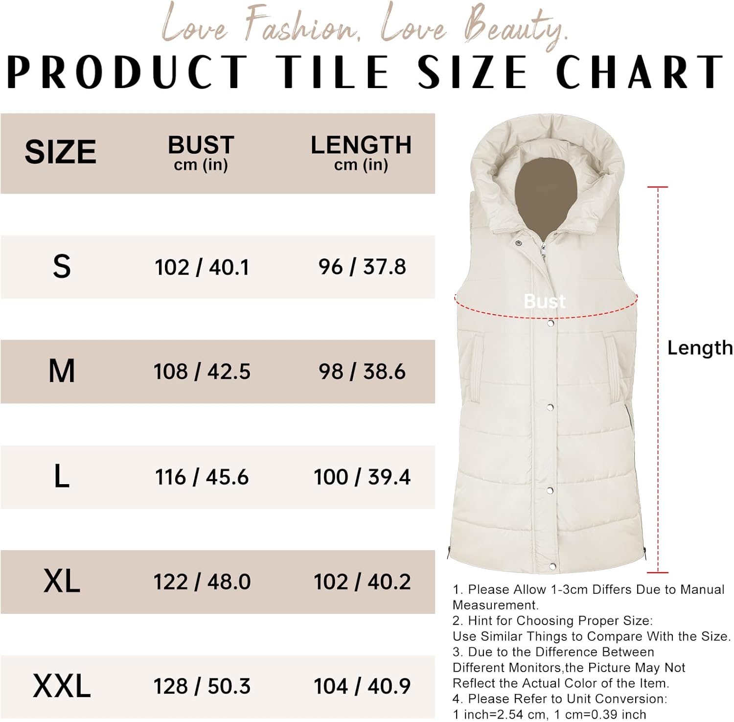 HEEKPEK Womens Puffer Vest Winter Hooded Sleeveless Zip Up Long Puffy Jacket Warm Thick Quilted Coats with Pockets - Image 6