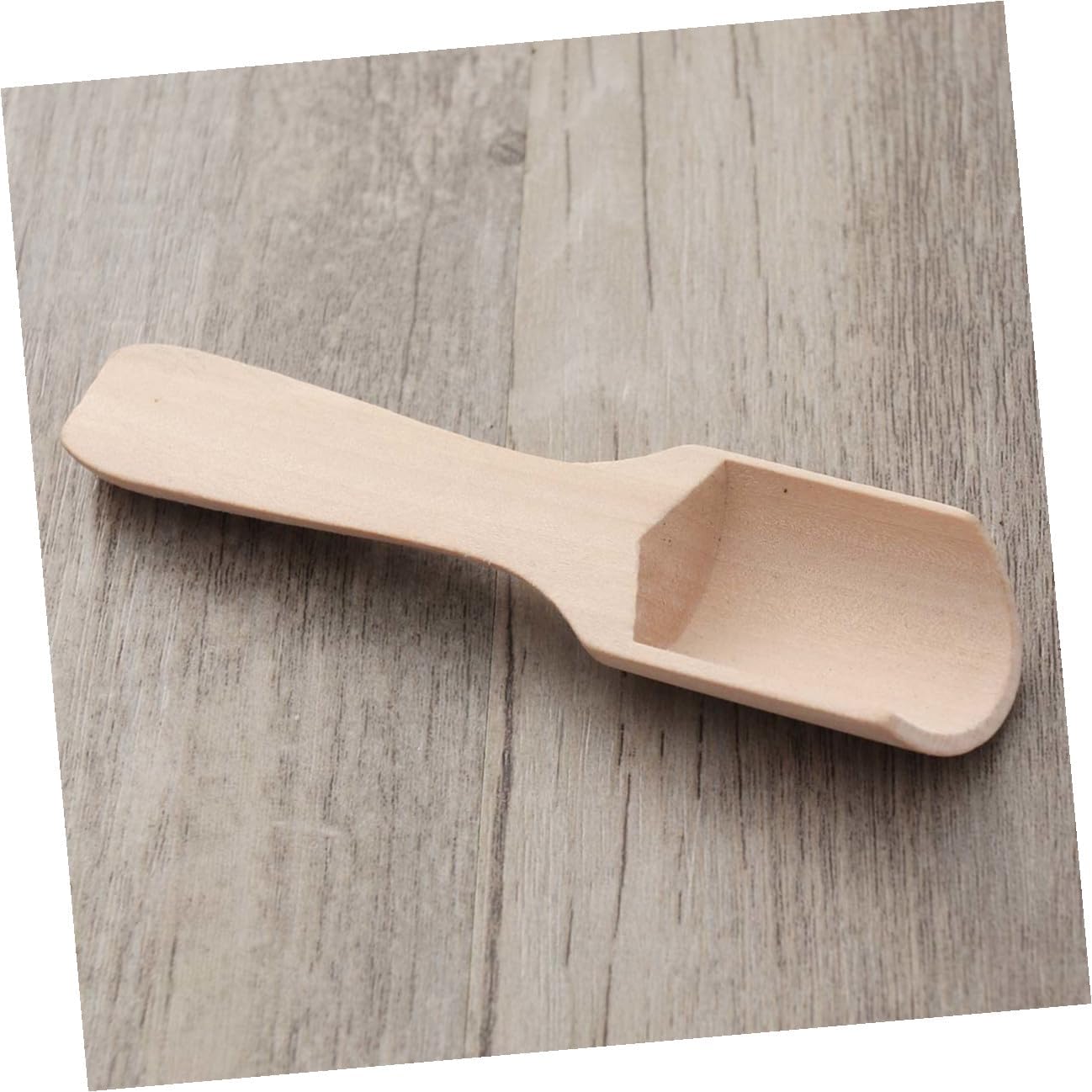 COLLBATH 15pcs Wooden Tea Shovel and Salt Scoop Set, Flat Handle Wooden Scoop 2.8x11cm, Tea Accessories Spoon for Kitchen and Dining Use