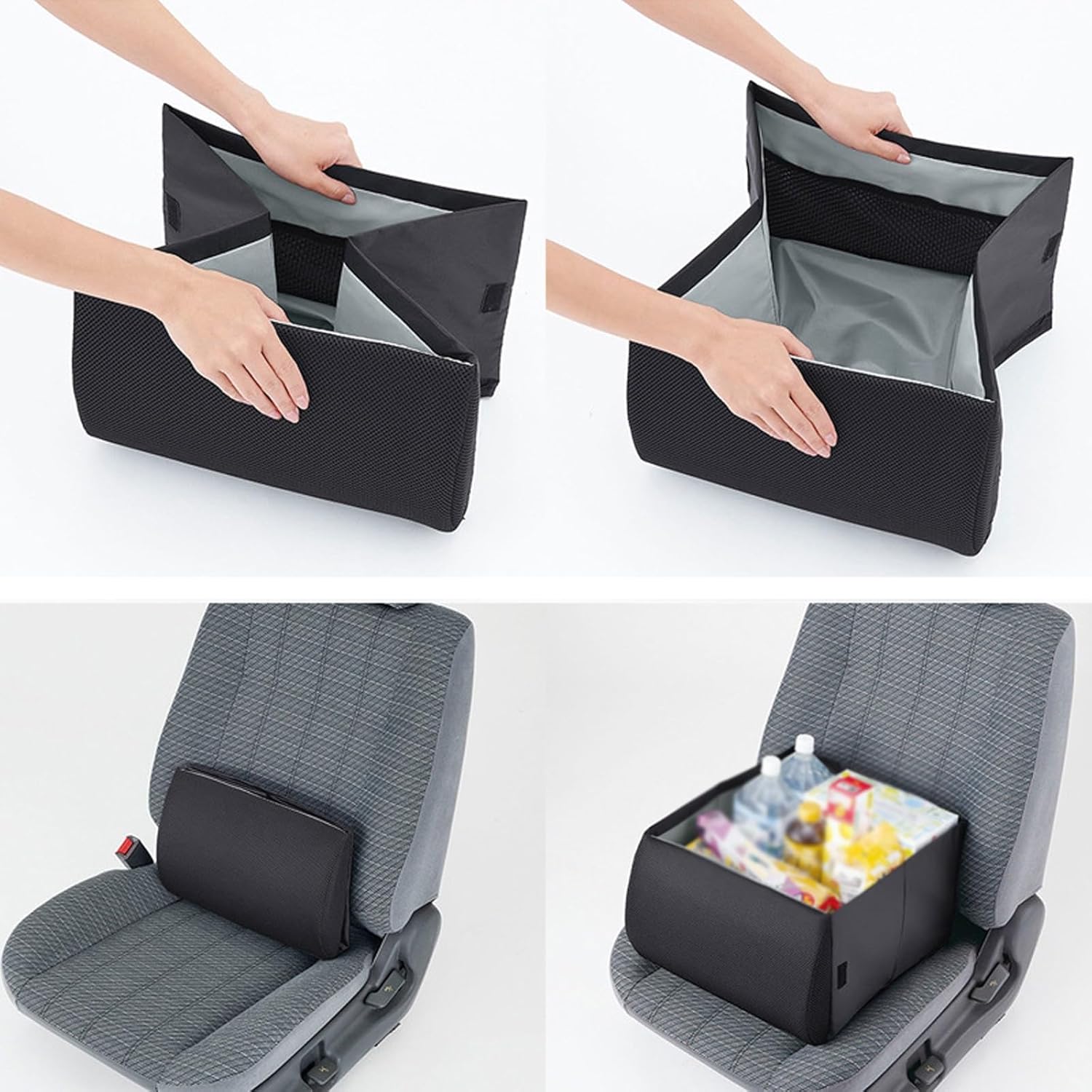 Amazon | スズキハスラー（初代）MR31S/MR41S型 2014年~2019年専用 車隙間収納ボックス ドリンクホルダー付き  運転席と助手席の間用 大容量収納 高級PUレザー製 車内小物整理 スマホ/現金/鍵/リモコン収納 車載インテリア 取り付け簡単（2個セット）(ブラックレッド  ... に適用スズキハスラー（初代）MR31S/MR41S型 2014年~2019年 車 収納ボックス シートボックス 腰 二合一 車収納グ