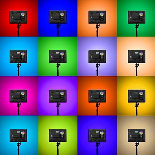 Miniatura 4 de YONGNUO YN300 Air II con fuente de alimentación 12V2A, panel de luz de video LED YN300Air II, RGB a todo color para fotografía, bicolor 3200K-5600K
