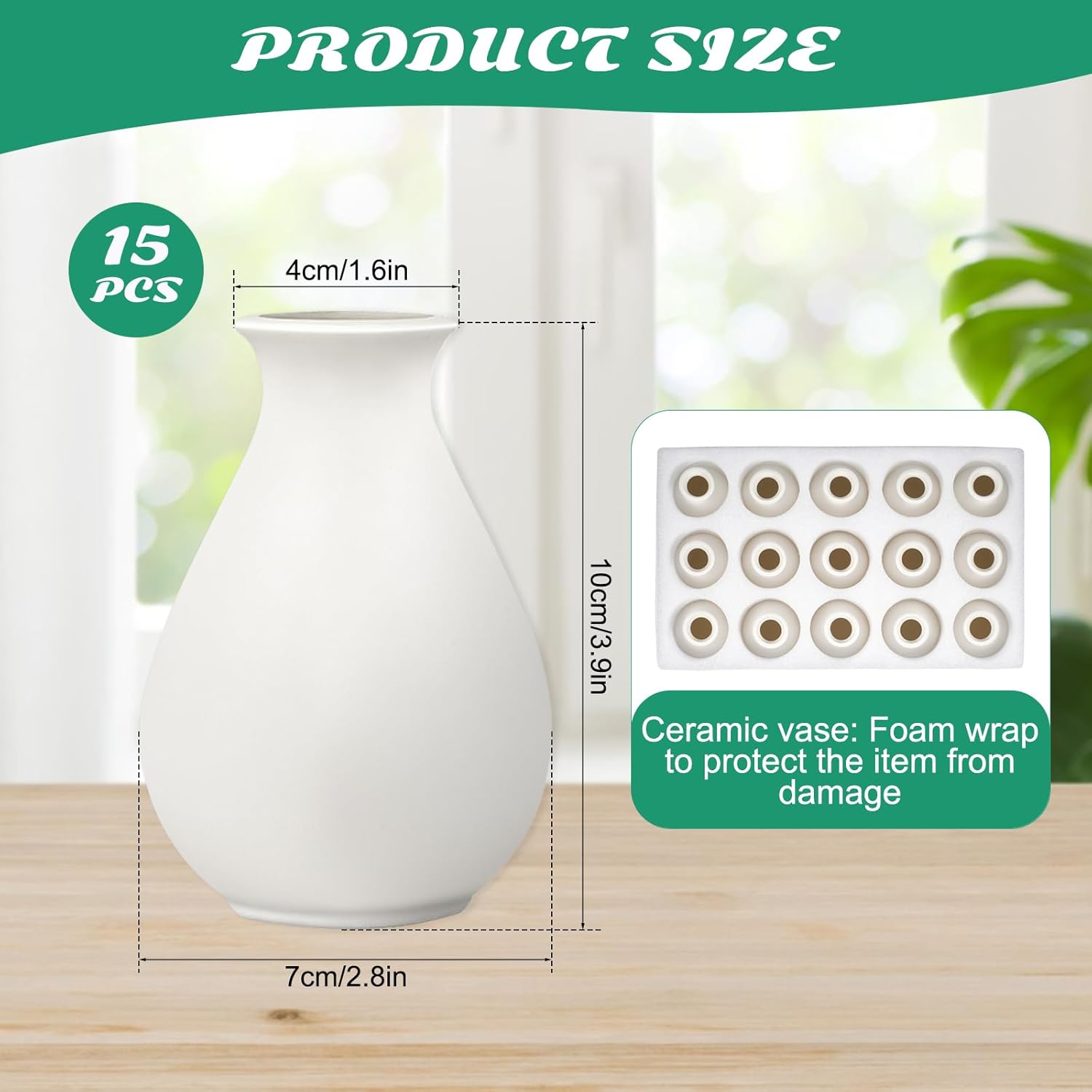 15 Pack White Ceramic Bud Vases Bulk, 3.9 Inch Premium Boho Small Flower Vases White Ceramic Vases for Centerpieces for Pampas Garss Dry Flowers Home Wedding Table Decor