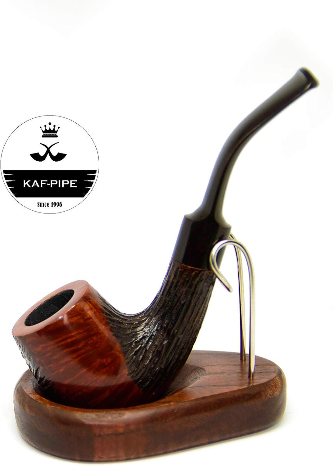 Tobacco pipe stand for 1 smoking pipe handmade Wooden pipe rack KAF1 Drop from ash tree