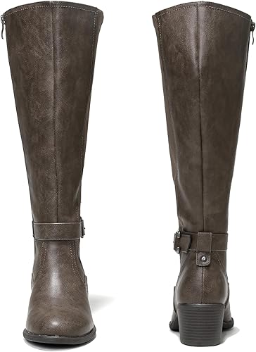Miniatura 5 de Luoika Botas altas hasta la rodilla extra anchas para mujer, botas altas de invierno de ancho ancho.