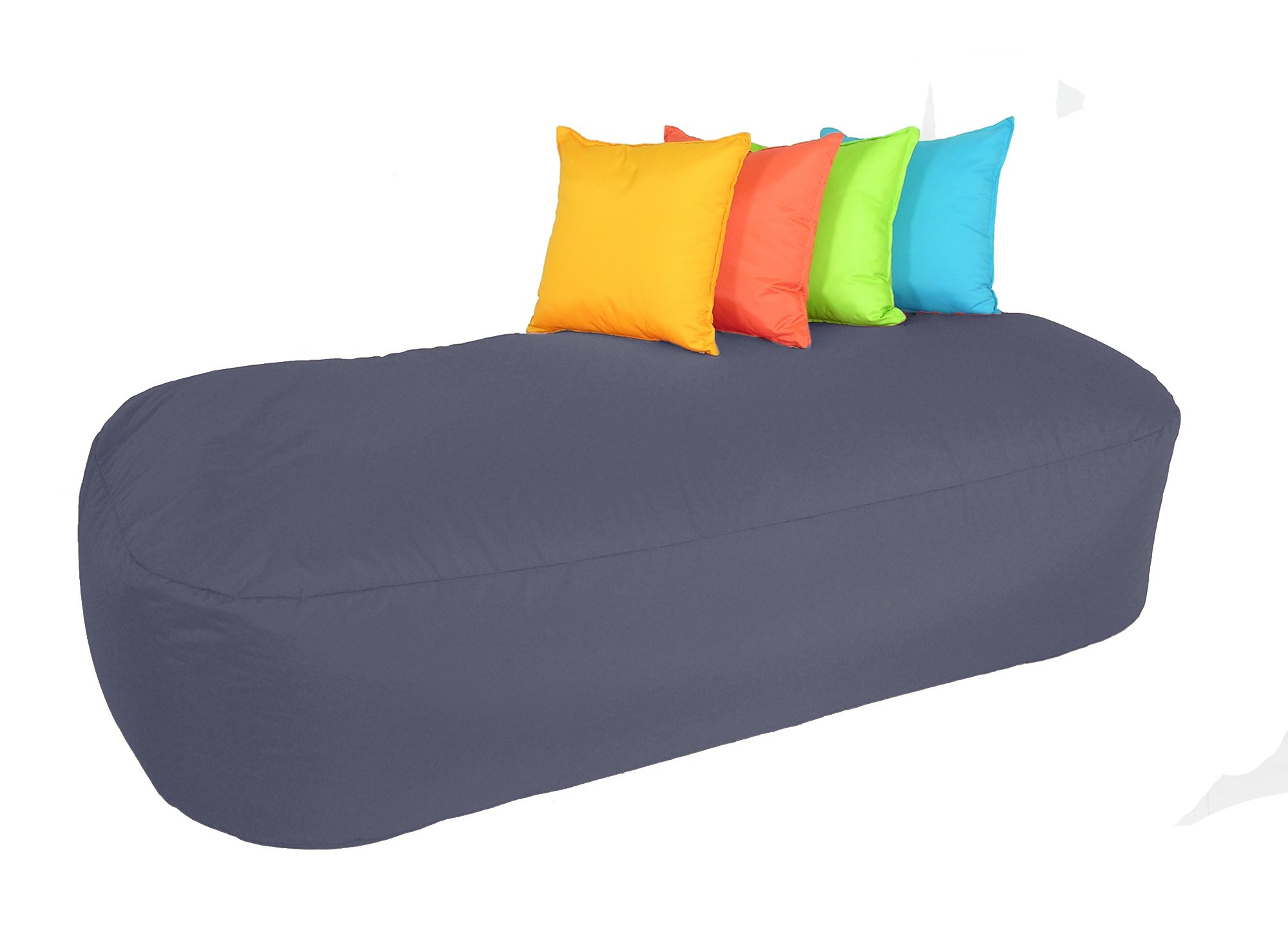 Gilda5FT BEANBAG SOFA -Giant Sofa for Indoor/Outdoor - large sized bean bag sofa for adult, teen & kids (ideal gaming chair/couch/sofa) Water/stain resistant, with filling included (GREY)