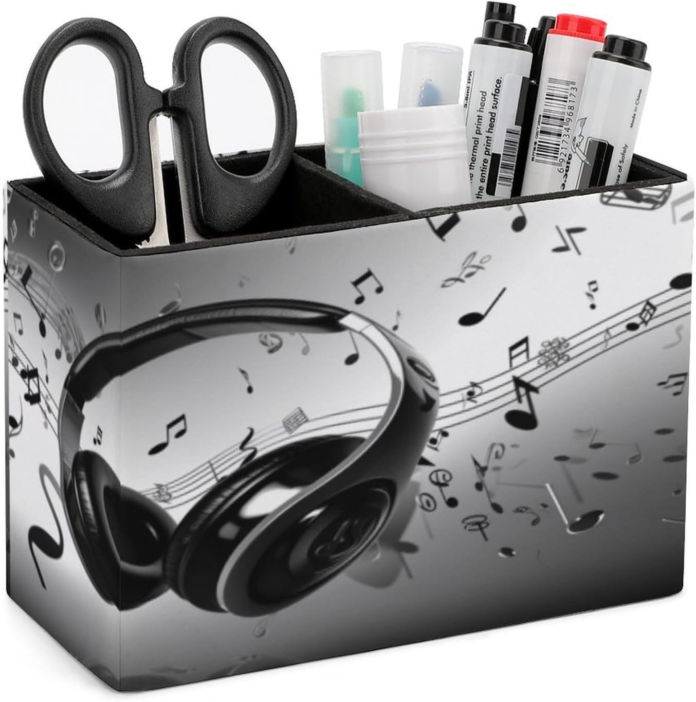 PU Leather Music Pencil Pen Holder Office Supply