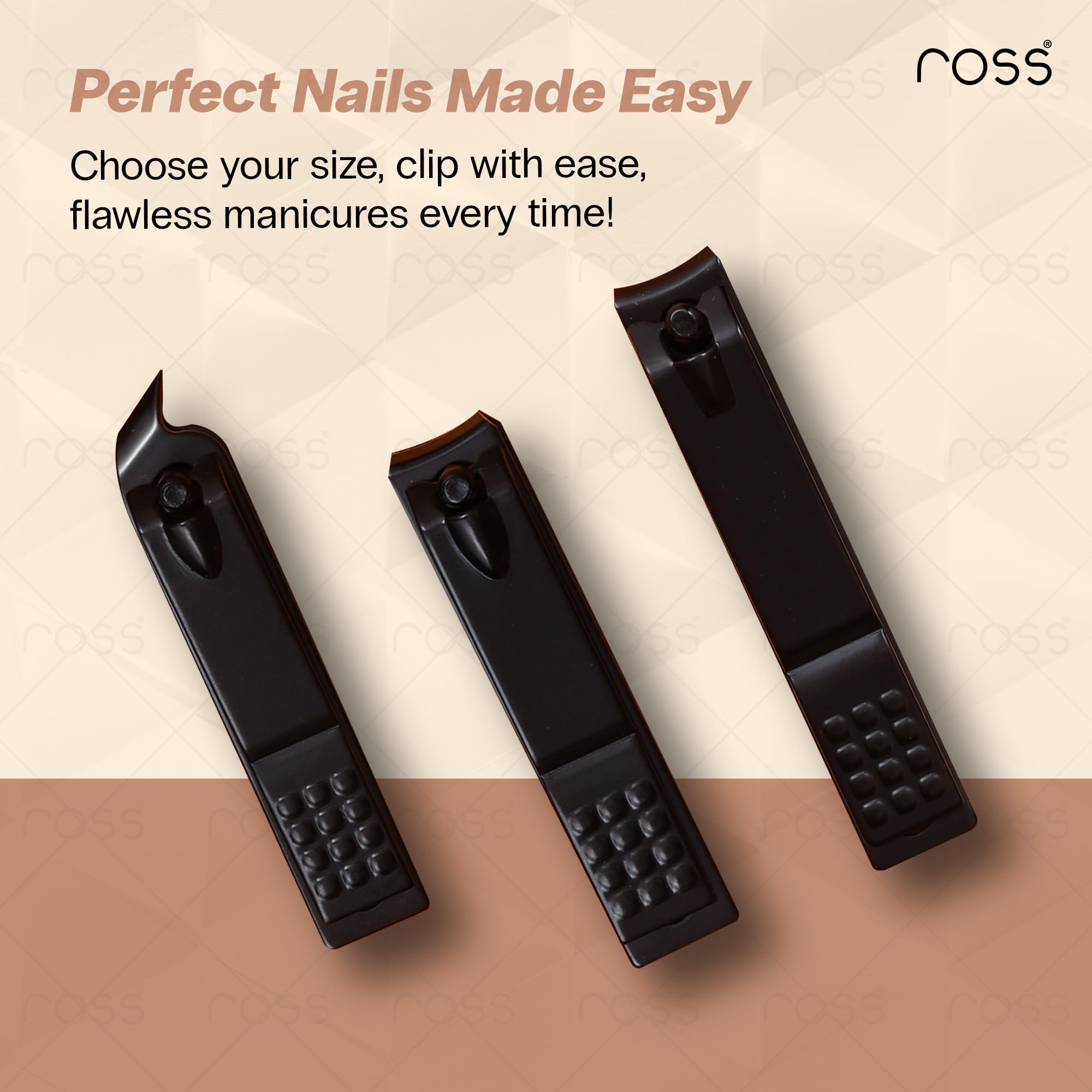 Ross Manicure & Pedicure Kit – Professional Stainless Steel Grooming Set with Nail Clippers, Cuticle Trimmer, Scissors & Tweezers – Travel-Ready Care Kit for Men & Women (18-in-1 Black) 1