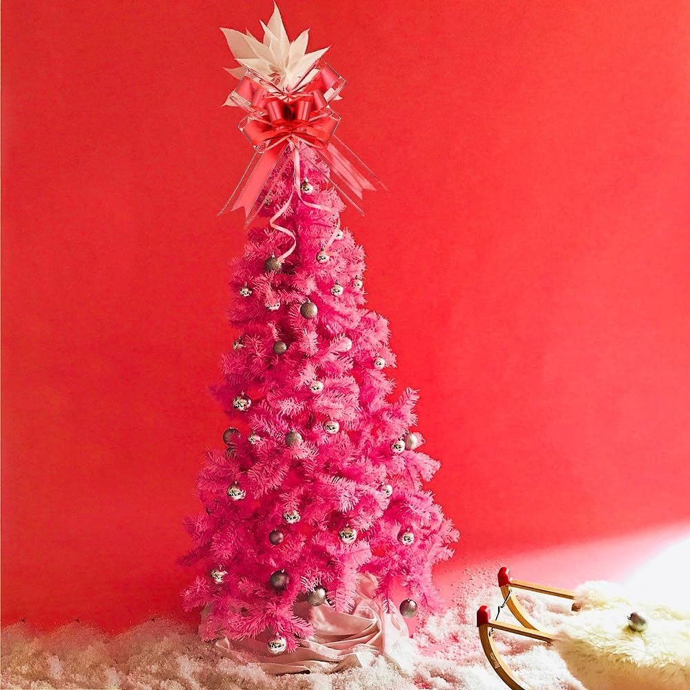 WEWILUCK Gift Bows for Presents, 15PCS Red Bows for Gift Wrapping, 6 Inch Gift Bows with Ribbon for Christmas, Hanukkah, Birthday, Any Occasion - Image 8