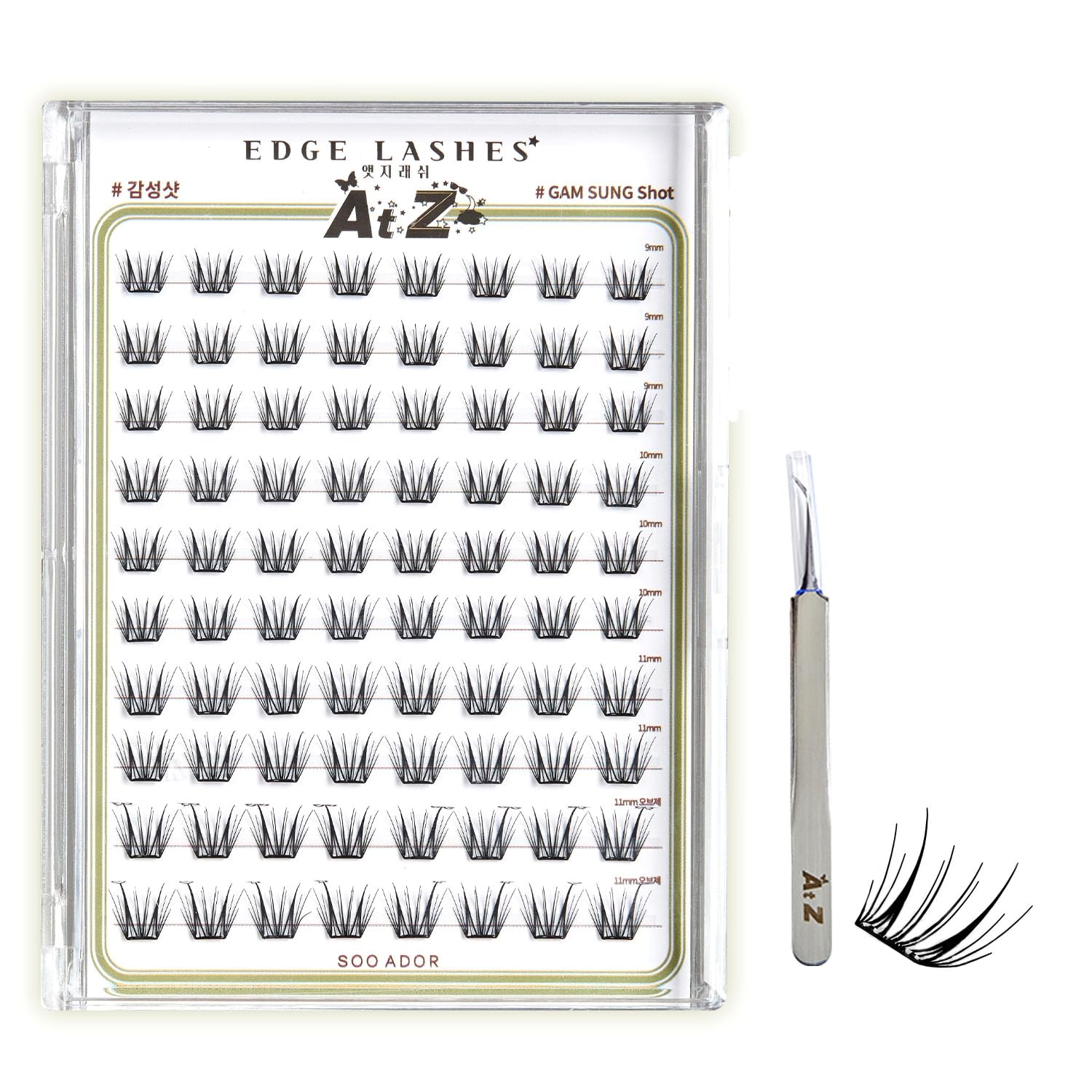 SOO ADOR Edge Lashes – Soft Focus | No Glue Needed | Blended Wispy Self Adhesive Lashes