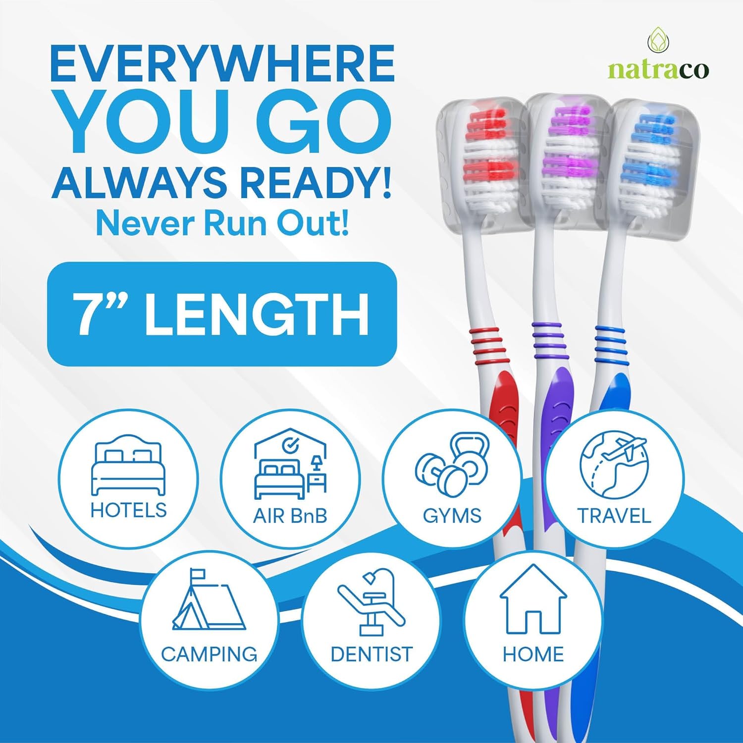 Bulk Toothbrush Pa with Covers | Premium Quality Indivily Wrapped