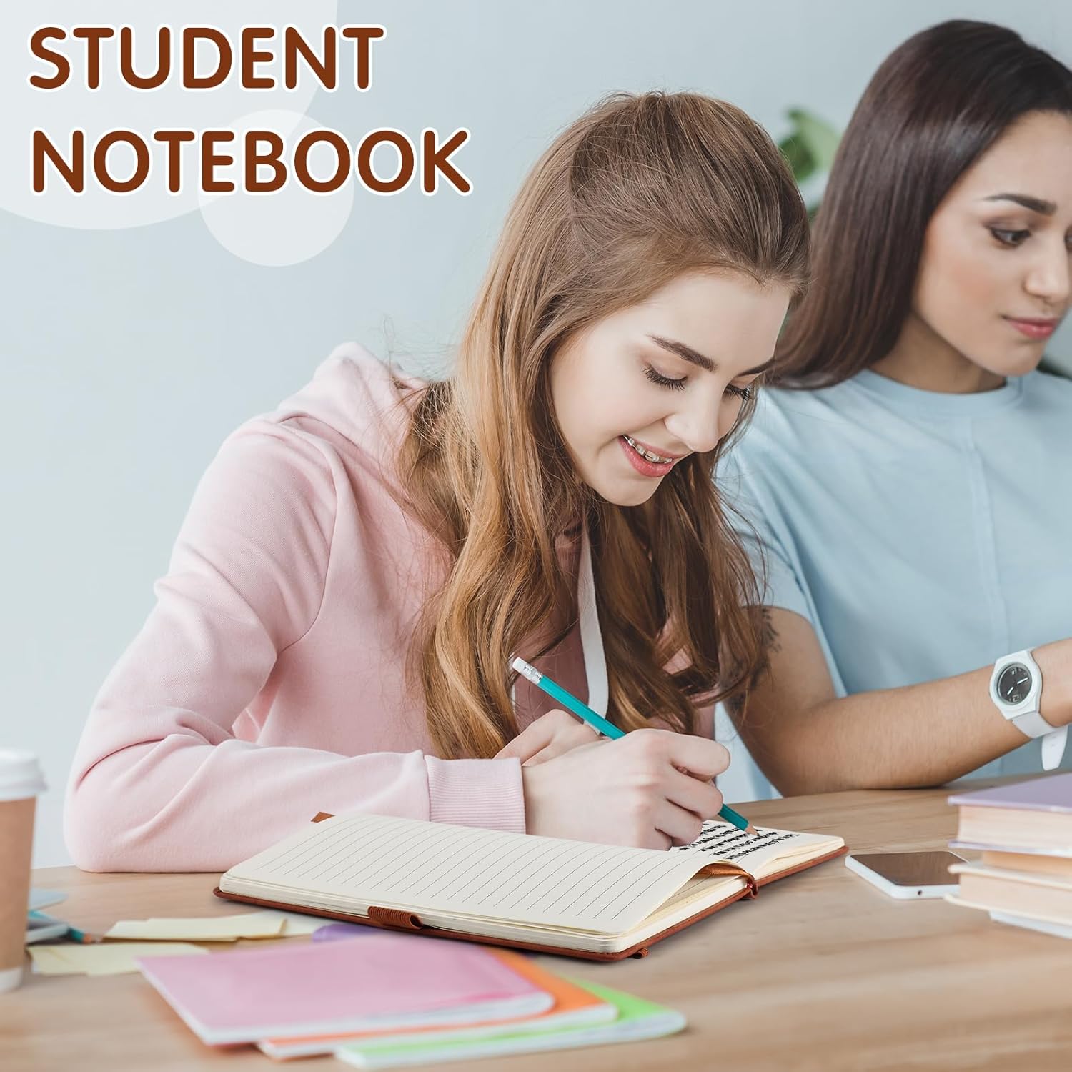 Qeeenar 24 Pack Leather Notebook Journals Bulk 5.7" x 8.3" Harder Cover A5 Journals for Writing Men Women Leather Travel Notebooks Daily Gifts for Office Back to School (Brown)
