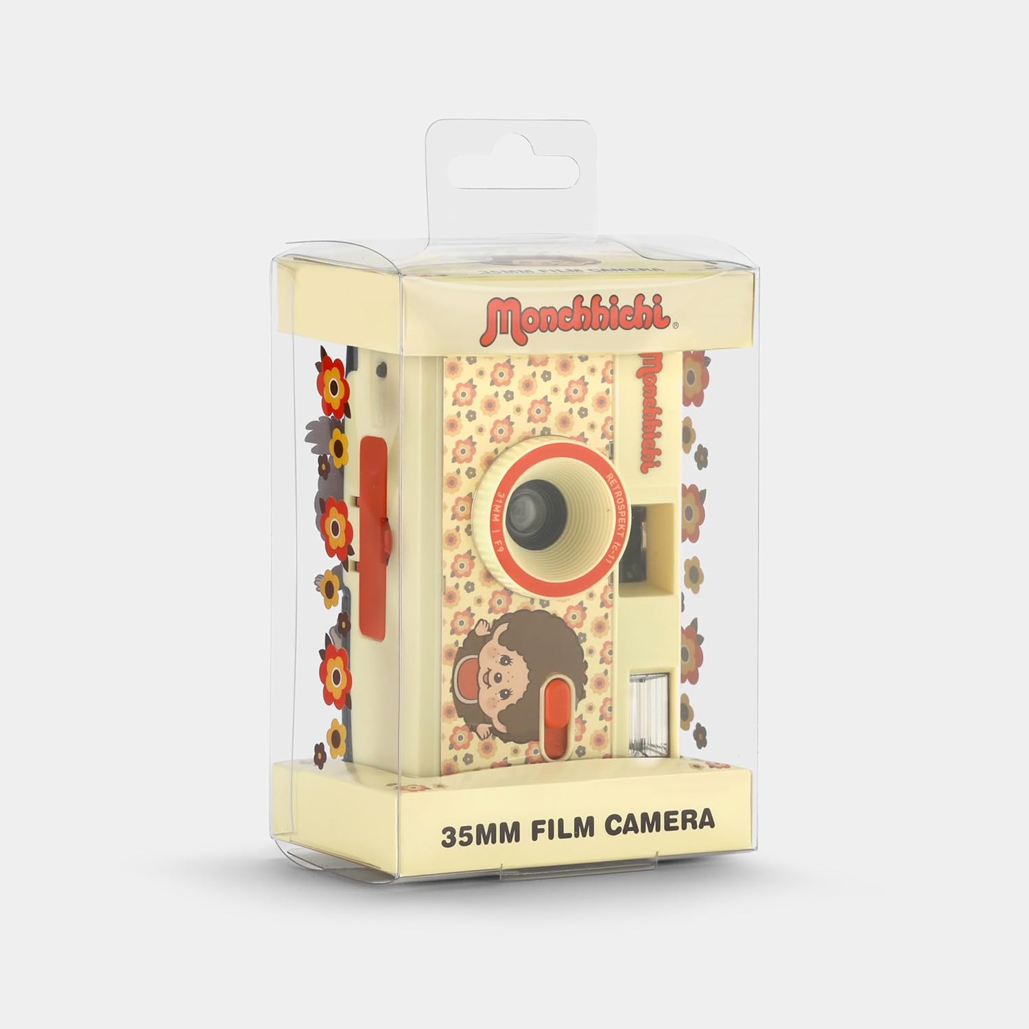 Monchhichi Retro Flowers FC-11 35mm Film Camera – Reusable Point & Shoot Camera, Focus-Free, Compact Film Camera, Beginner-Friendly