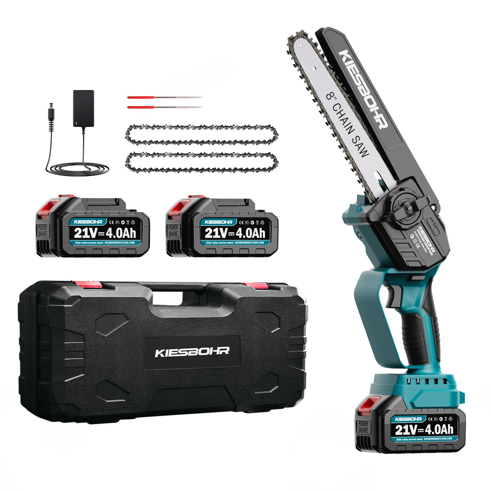 Motosega A Batteria Mini 6 Pollici - 850W, Con 2 Batterie, Per Potatura E Giardinaggio, Leggera E Sicura