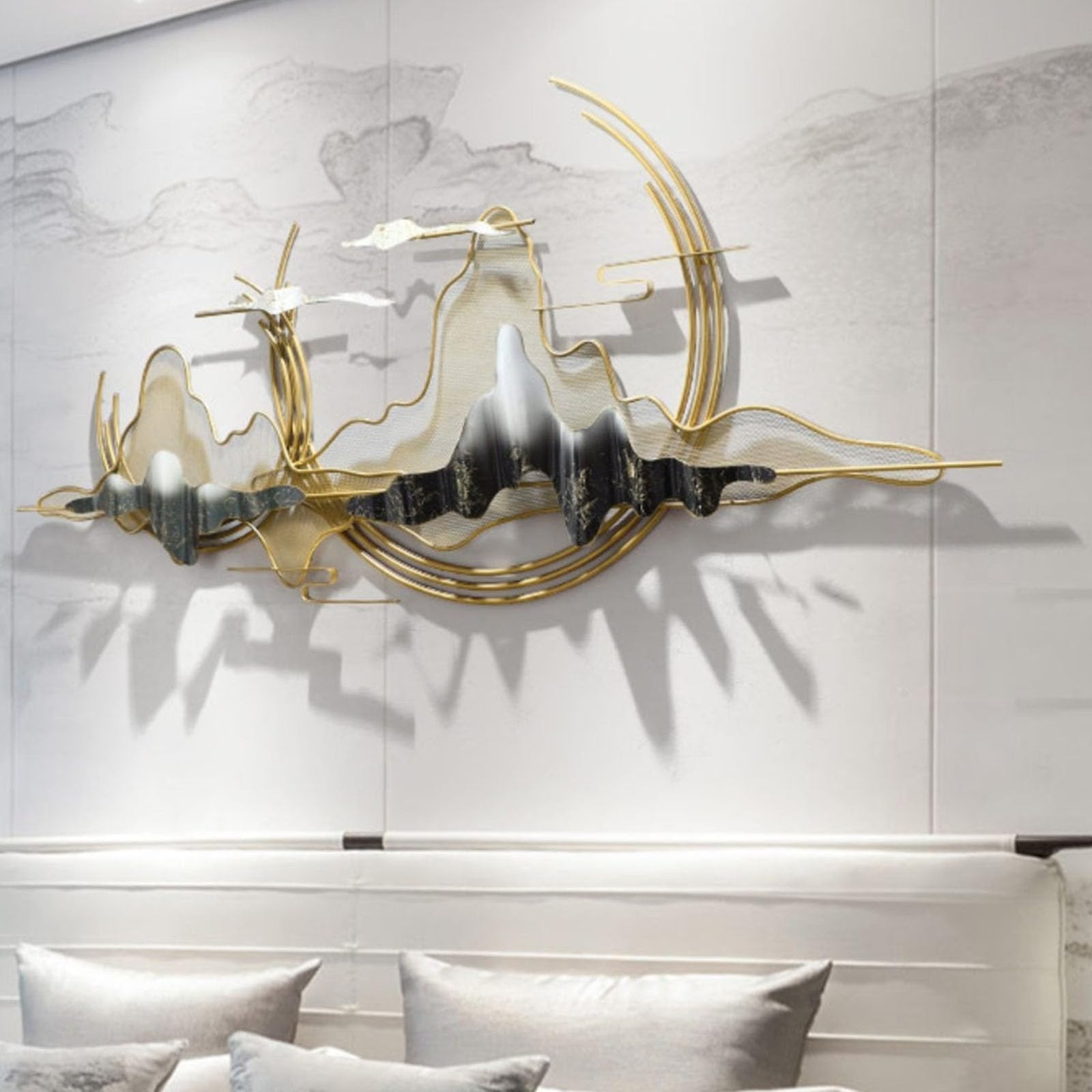 Décoration murale métal relief rompre monotonie mur blanc - 7