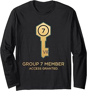 Group 7 Member – Access Granted Minimal Key Symbol Graphic Long Sleeve T-Shirt