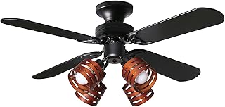 Parrot Uncle Ceiling Fan Light, Reversible, Remote Control, LED Compatible, Energy Saving, Air Flow Control, Ceiling Light, Living Room, Ceiling Fan, Cooling Effect, Japanese Instruction Manual