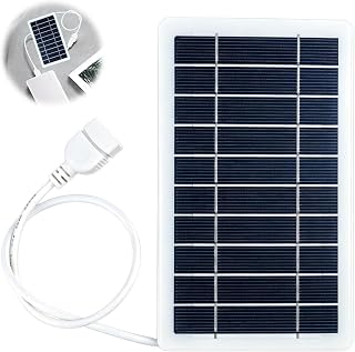 Tragbares Solarpanel 5W 5V mit USB-Anschluss – IP65 Wasserfest Solar-Ladegerät für Handy Powerbank, Camping Wandern Outdoor