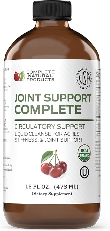 Complete Natural Products Joint Support Complete 16 Fl Oz Organic Liquid Joint Supplement Natural Herbal Joint Health Support for Mobility