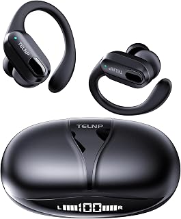 TELNP Wireless Earbuds Bluetooth Headphones 50Hrs Playtime Wireless Ear Buds with Earhooks IPX7 Waterproof Sport in Over Open Ear Headphones for Working Running Earbuds