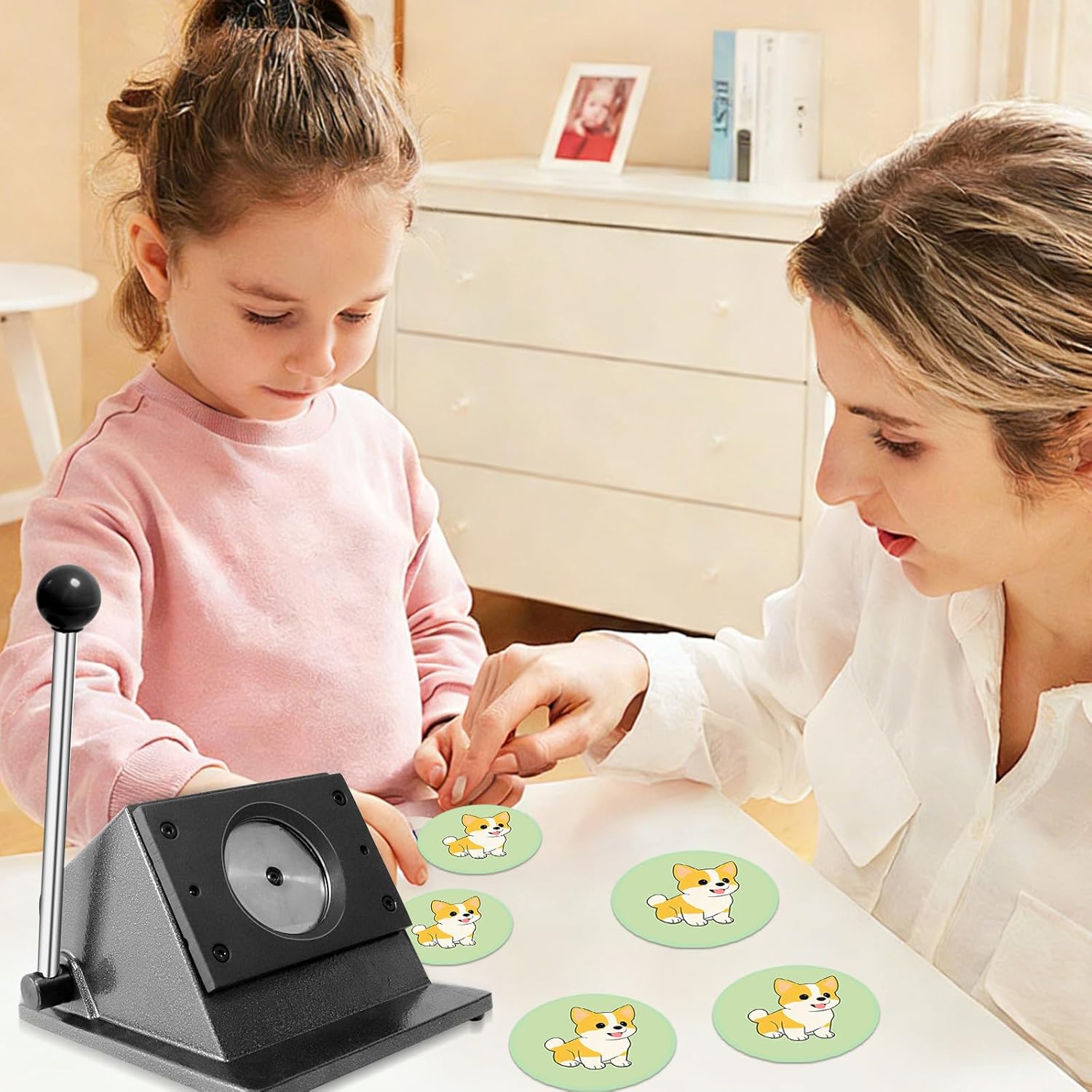 2.28" 58mm Button Paper Cutter, 2.75”/70mm Diameter Circle Cutter Circle Punch, Graphics Punch Cutter, 70mmDie Cut Machine for Making 2.28" 58mm Mode Buttons Machine (2.75”/70mm Cutting Diameter)