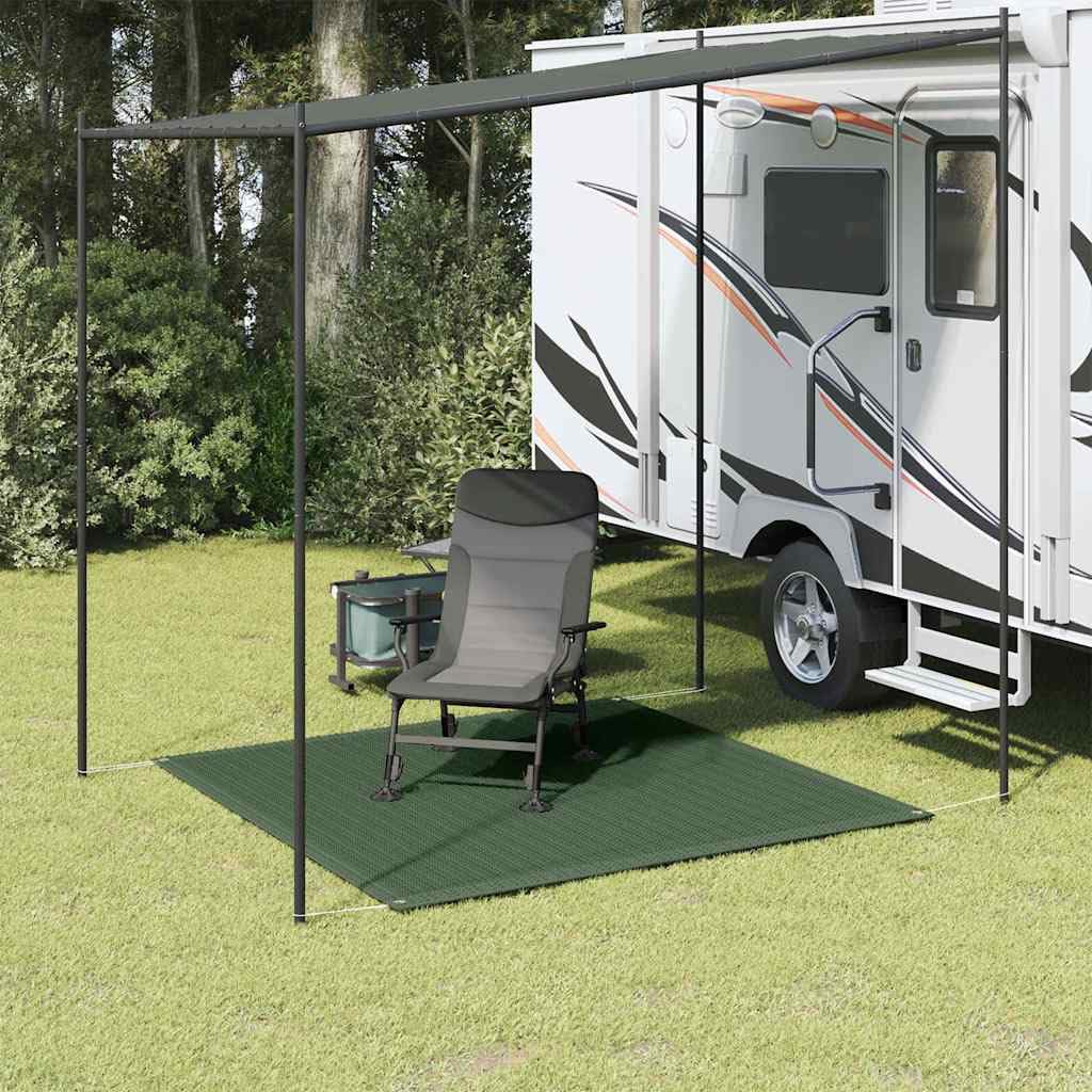 Tappeto per tenda blu e grigio in polietilene, pieghevole e leggero, resistente alle intemperie, per campeggio, giardino e terrazza, robusto accessorio per tenda per esterni