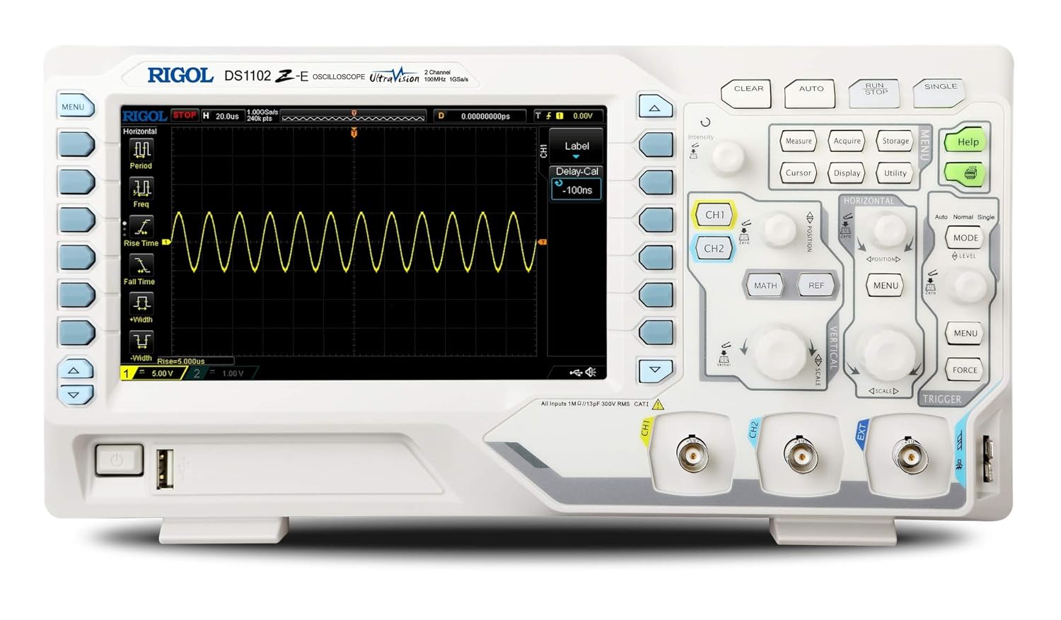 RIGOL DS1102Z-E 100 MHz Digital Oscilloscope with 2 Analog Channels. Serial Decode Included: Industrial & Scientific
