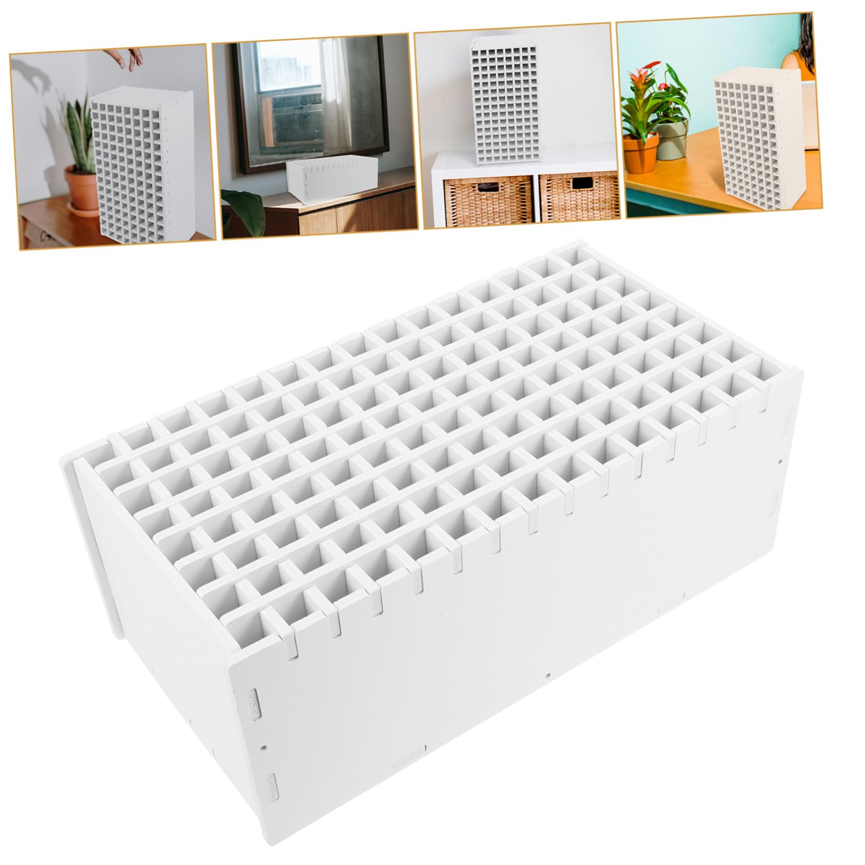ORFOFE Portapenne in Legno Multifunzione Compartimenti per Decorazioni Scuola, Organizer da Scrivania Robusto e Bordi Lisci, Capacità 120 Penne, per Studenti e Insegnanti
