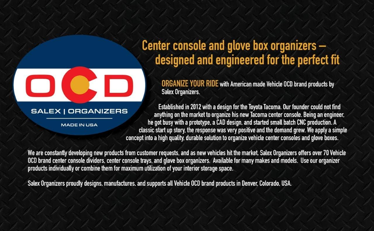 Vehicle OCD - Under Center Bench Seat Organizer for Ford F150 (2015-2020), F250 / F350 SuperDuty (2017-2021) (40/20/40 Split Bench seat ONLY) - Made in USA : Automotive