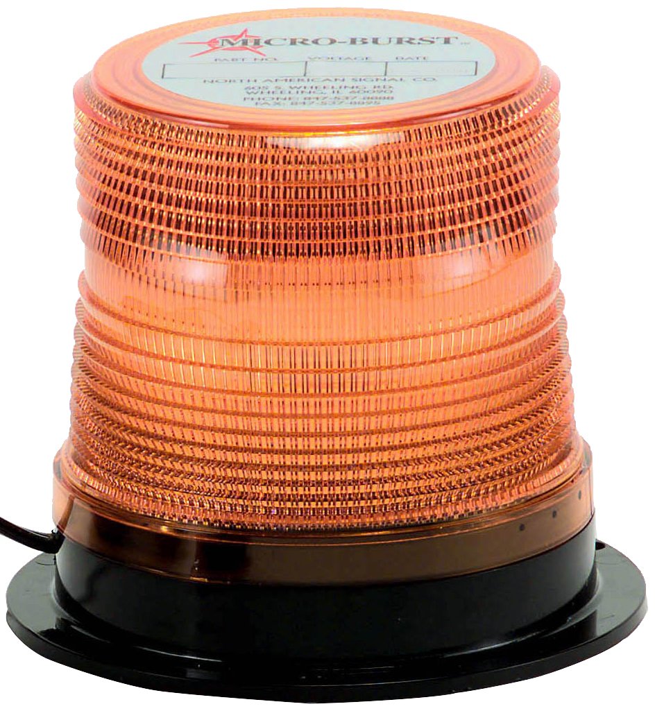 Top Brands North American Signal LEDQ375-A Class 1 LED Beacon with Permanent Mount, 12/24V, Amber