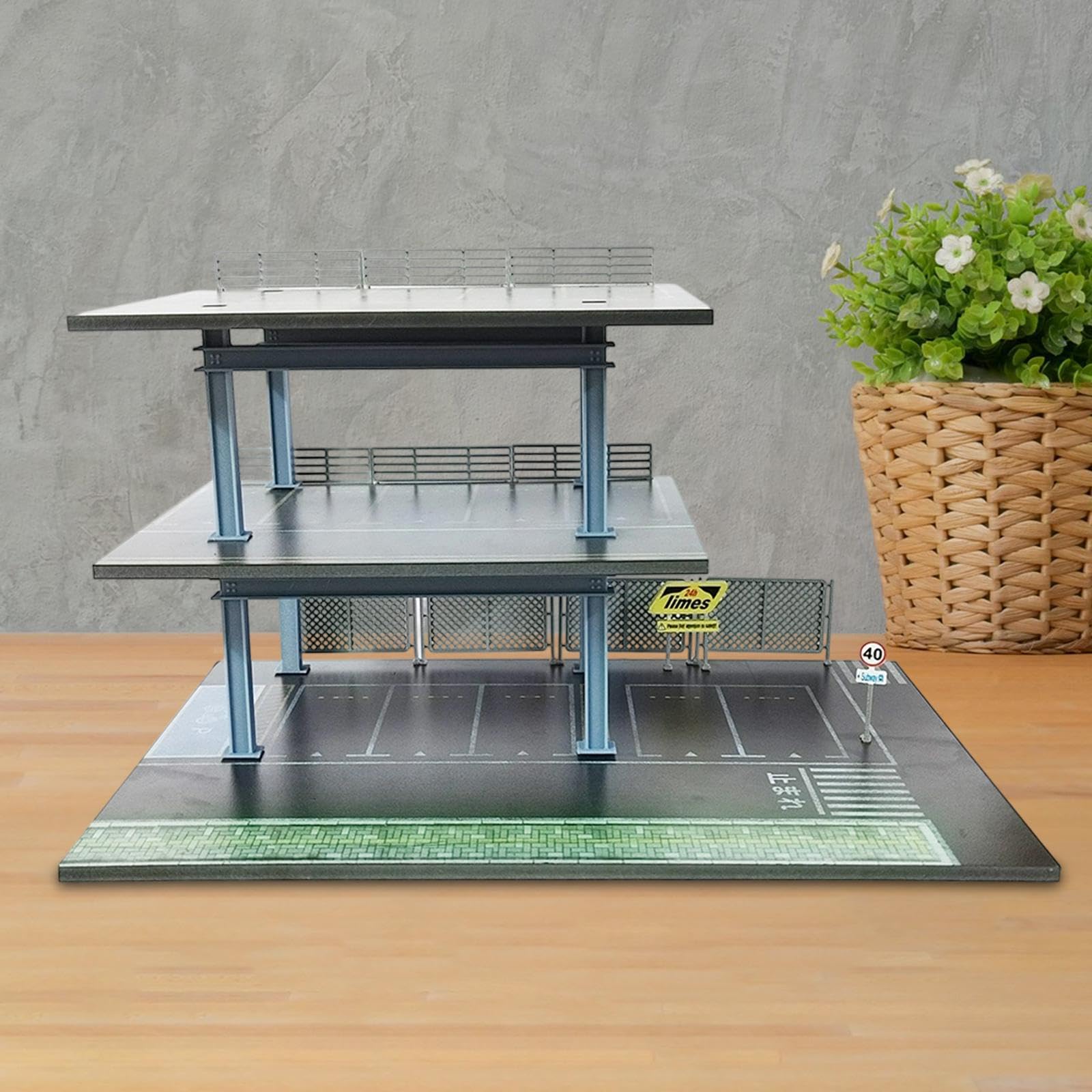 MagiDeal Diorama de estacionamiento a Escala 1/64, Modelo de Escena en Miniatura, Adorno Decorativo, fácil Montaje, Vitrina, Organizador, Caja de exhibición de, M0085f