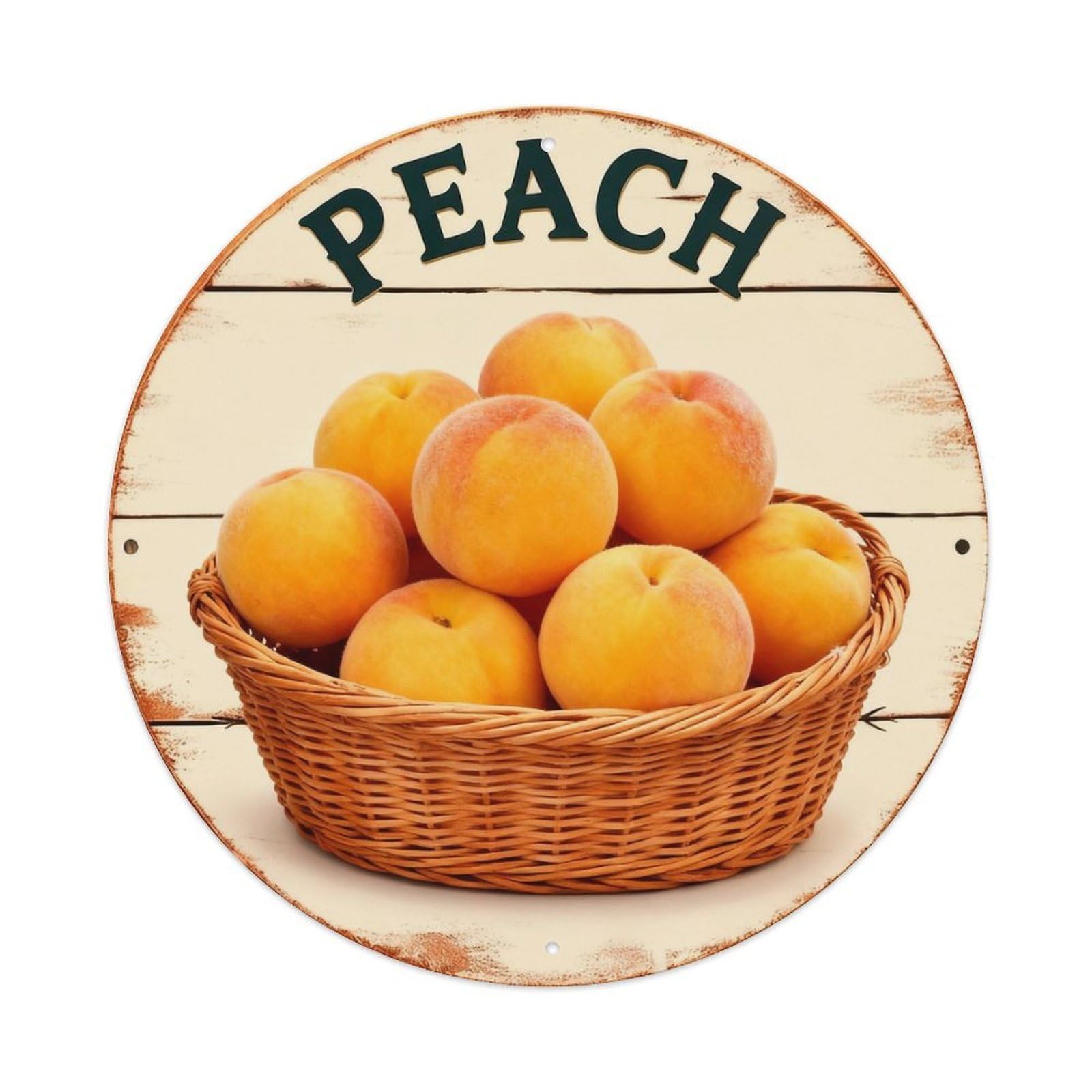 Peach Sign Metal Tin Sign Plaque