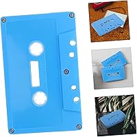 Vista 8 de Mikinona 2 cintas de casete vacías retro para decoración de música, casetes de decoración de fiesta, caja de almacenamiento de bricolaje Azul