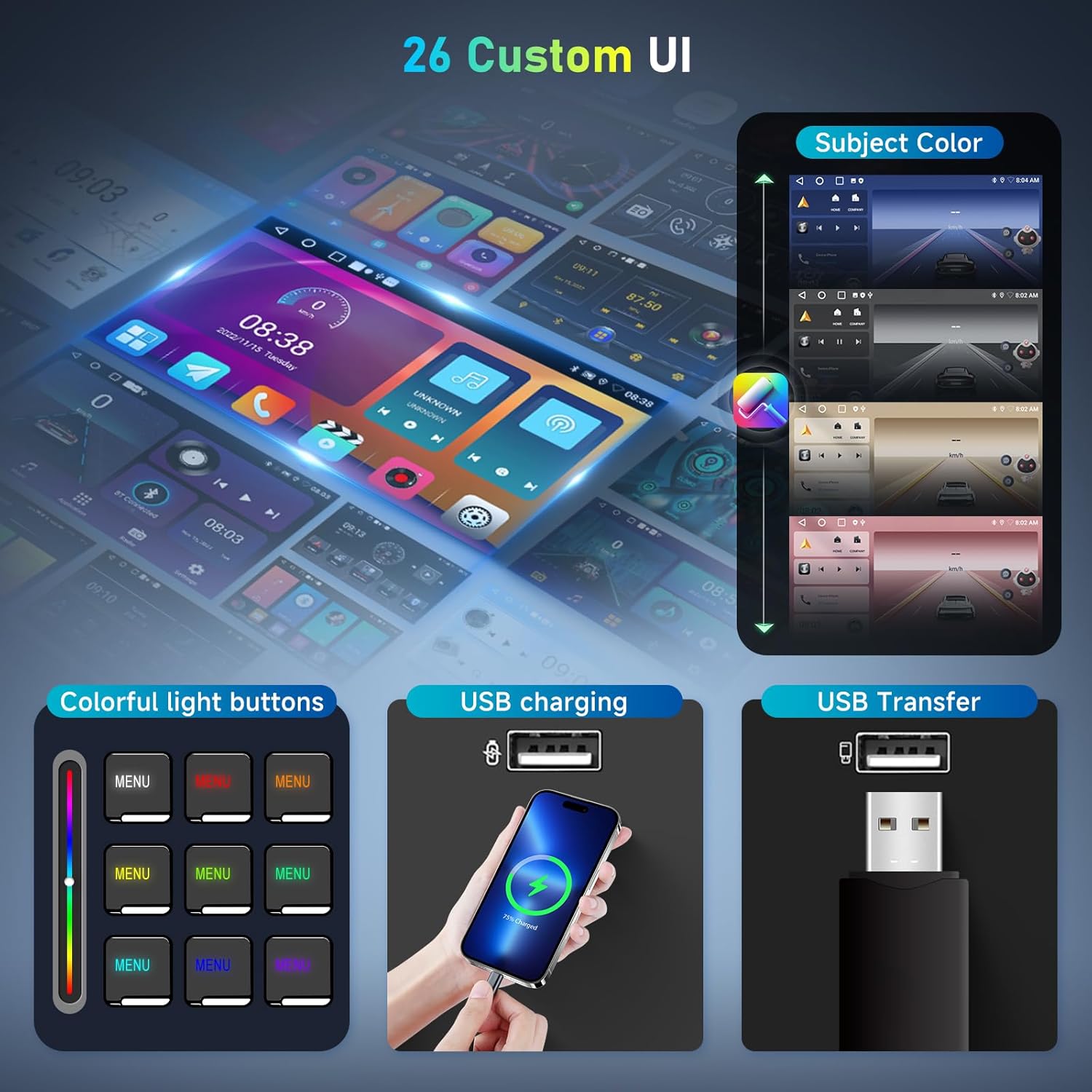 Android Car Stereo for Volkswagen VW Jetta Passat Golf Beetle Polo Tiguan for SEAT for Skoda with Wireless Carplay Android Auto, 7 Inch Touchscreen with GPS,Bluetooth,WiFi,FM/RDS,EQ,ASP,SWC