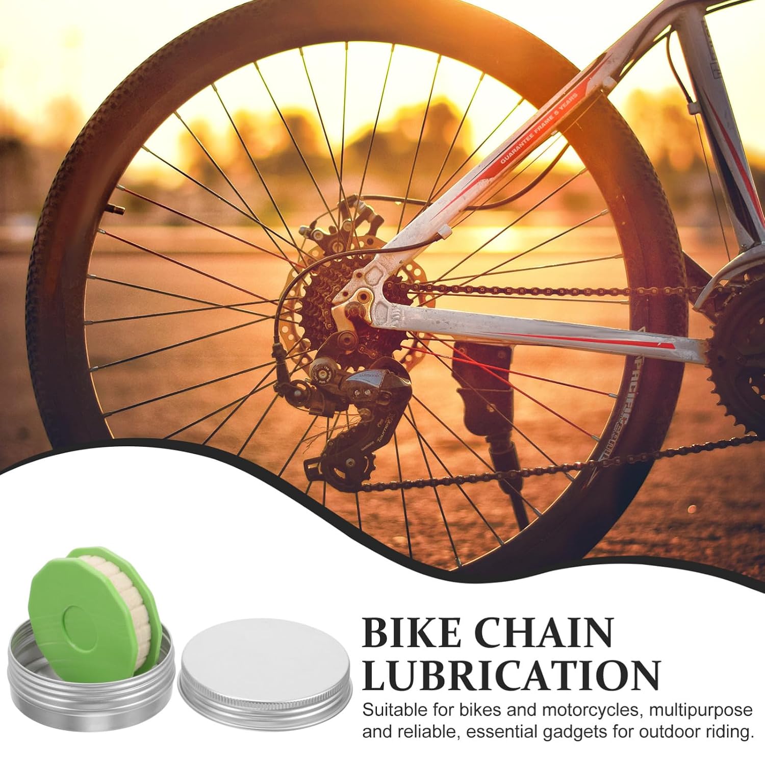 2pcs Bike Chain Roller Oiler Chain Lubricator Tool for Easy Maintenance Compatible Bicycles and Motorcycles Sturdy Oil Roller for Efficient Lubrication