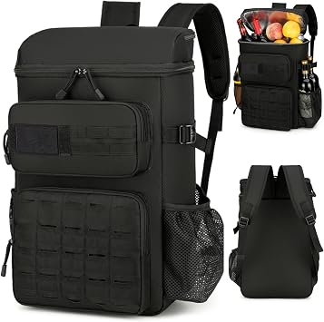 30L Tactical Backpack Cooler Insulated Leak-Proof with Bottle Opener for Daytrip Camping Beach Picnic