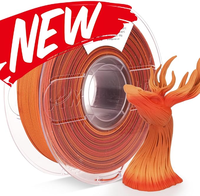 Filamento PLA de madera AMOLEN 1KG 1.75mm color rojo cedro miniatura 7