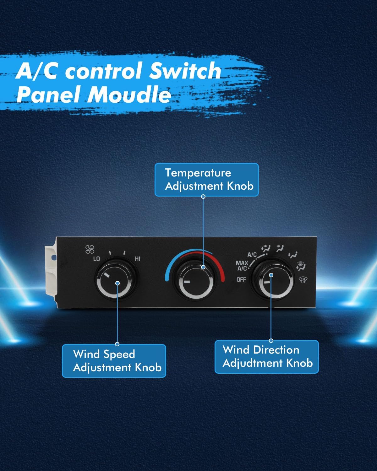 ECCPP 1574772 Climate Control Module AC Heater Climate Control Panle Switch 2008-2014 for Chevrolet Express 1500/2500/3500 for 2008-2014 GMC Savana 1500/2500/3500