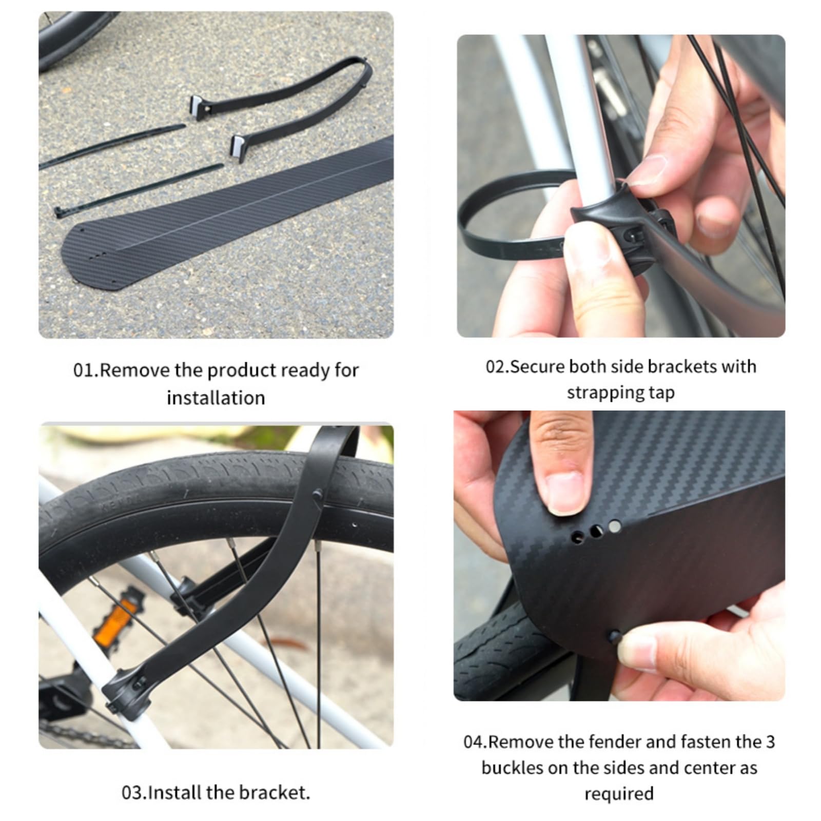 Fahrrad-Schutzblech, verstellbar, für Rennrad, Mountainbike, Fahrradreifen, hinten, Kotflügel, faltbar und leicht