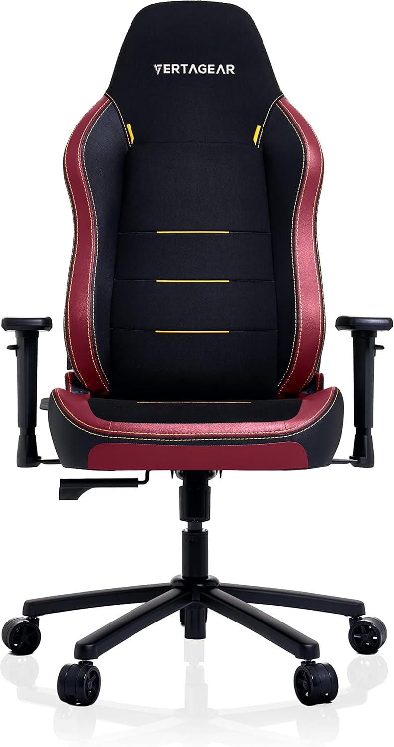 VERTAGEAR SL3800 Ergonomic Gaming Chair Featuring ContourMax Lumbar & VertaAir Seat Systems - Burgundy Red